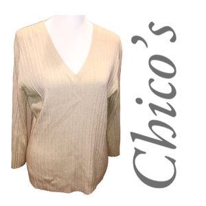 Chico’s Sz 3 Holiday Sweater